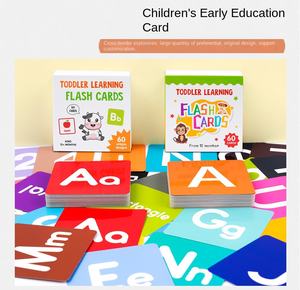 Tarjeta de Felicitación en Inglés con Dibujos Animados para Niños, Tarjeta de Aprendizaje Temprano con Forma de Letra y Animales - Product Image 2