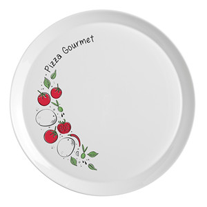 Assiette à pizza gourmet décorée de tomates 33 cm Ronda Bormioli Rocco en verre décoré - Product Image 1
