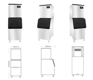 Máquina de Hielo de Alta Precisión <span class=keywords><strong>Newr</strong></span> 300P 2025 con Compresores Emerson/Bristol y Almacenamiento de Hielo de 150 kg para Uso Comercial - Product Image 4