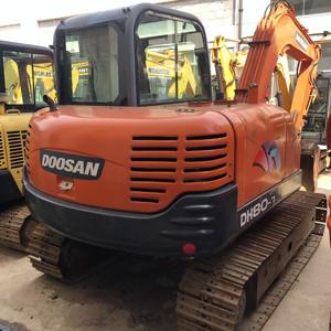 Excavatrice hydraulique sur chenilles d'occasion DOOSAN DH80 8 Tonnes DX80-7 à chenilles d'occasion DH70 DH55 à bas prix dans la cour de Shanghai - Product Image 1