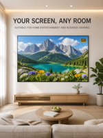 Écran de projection réfléchissant en métal souple 3D 4K pour projecteurs LCD, 100 pouces, gain élevé, écrans 3D gris cristal