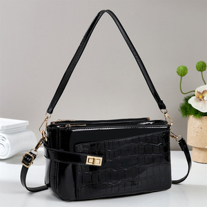 Bolso Bandolera Personalizado 2026 con Logotipo, Patrón de Cocodrilo, Correa Única, Cierre de Cremallera, Múltiples Bolsillos, para Mujer - Product Image 3
