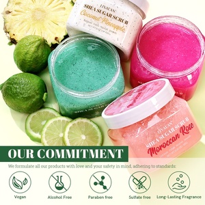 Exfoliante Corporal Hidratante de Azúcar y Manteca de Karité con Aroma a Rosa, Coco, Lima y Piña, Marca Privada - Product Image 3