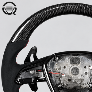 Volante Deportivo de 3 Radios de Fibra de Carbono para Audi A1/A3/A4/A5/A6/A7/C5/C6/C7/C7.5/C8/B6/B7/B8/B8.5/B9/8v - Product Image 4