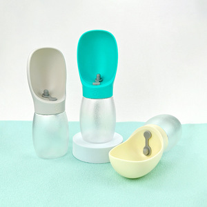 Pet <b>Water</b> Bottle With Folding Cup Portable Outdoor Dog Travel <b>Water</b> <b>Container</b> Eco Friendly Pet Supplies Gray Yellow Green - Product Image 3