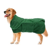 Peignoir de bain pour chien en microfibre doux, super absorbant, de luxe, serviette de bain, peignoir pour chat, peignoir de séchage pour animaux de compagnie
