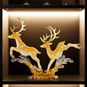 Ornement Cerf Porte-Bonheur Nouveau Style 2026 Luxe Léger Décoration Salon Meuble TV Cave à Vin Cadeau de Pendaison de Crémaillère - Product Image 5