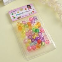 1 Boîte de Perles Colorées pour Tresses, Anneaux Brillants Roses et Bleus pour Dreadlocks, Clips et Manchettes Décoratives pour Cheveux