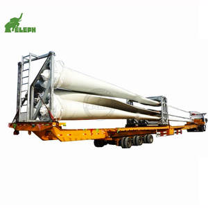 2025 prix d'usine lame d'éolienne verticale à 2 ou 3 essieux semi-remorque extensible remorque surbaissée - Product Image 3