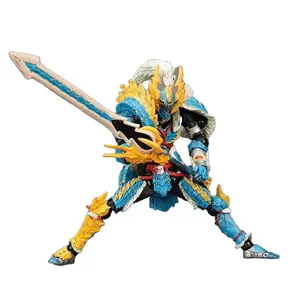 high quality 17cm Monster Hunter Jinou/Rathalos Anime Figure Revoltech Yamaguchi Action Figure Hunter Swordsman Figurine Adult M