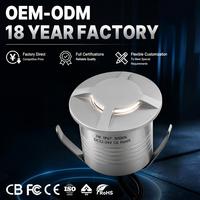 Projecteur LED encastré au sol 3W à couvercle en dôme, longueur de câble personnalisable, pour éclairage paysager encastré à basse position pour 4 fenêtres, fourni par le fabricant