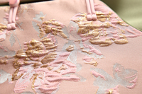 Neue Chinesische Brokat-Jacquard-Seidenjacke mit Stickerei und Knopfleiste, Traditionelle Damenbluse