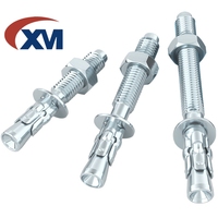 Ancre à coin en acier au carbone galvanisé, boulon d'expansion avec écrou hexagonal et rondelle – Fourniture directe usine