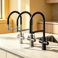 Robinet de cuisine populaire 4-en-1 à ressort, pour eau bouillante instantanée et eau froide