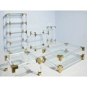 <span class=keywords><strong>Chariot</strong></span> d'hôtel en acrylique transparent fabriqué sur mesure en usine <span class=keywords><strong>Chariot</strong></span> <span class=keywords><strong>de</strong></span> service en acrylique <span class=keywords><strong>de</strong></span> luxe au design moderne pour salle à manger - Product Image 4