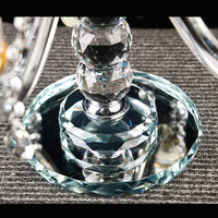 Chandelier à 6 bras de support de fleurs, chandelier boule de cristal, chandelier pour décoration de table de mariage, chandelier bon marché, en vente