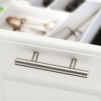 Poignée de porte de placard de tiroir en forme de T, design moderne, en acier inoxydable, métal, fer, poignées de tirage pour la cuisine