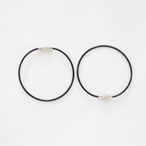 Hanging Luggage <b>Tag</b> and ID <b>Tag</b> Keepers Stainless Steel Wire Ring Cable Loops Rings - Product Image 4