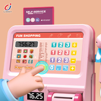 Jouet de supermarché Chengji : Comptoir de caisse, jeu d'imitation, paiement en libre-service, ensemble de jeu de courses avec caisse enregistreuse