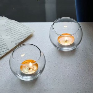 Vela Perfumada de Lujo en Frasco de Vidrio Transparente con Forma de Bola, Elegante Decoración para el Hogar, para Navidad y San Valentín - Product Image 5