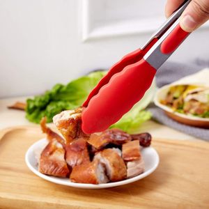Silicone Food Tong Stainless Steel Kitchen Tongs Silicone Non-stick Cooking <b>Clip</b> <b>Clamp</b> BBQ Salad Tools Grill Kitchen Accessories - Product Image 3
