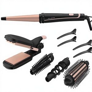 Fer <span class=keywords><strong>à</strong></span> coiffer Rowenta 14-en-1, lisseur et boucleur, brosse chauffante, revêtement céramique, pointe froide brillante, looks infinies, 190°C - Product Image 1