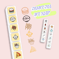 Tampon de journal personnalisé papeterie Kawaii Style coréen Tampon simple pour mini clavier Tampon flash pré-encré personnalisé Tampon calendrier