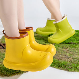 ديران تصنيع المعدات الأصلية أربعة مواسم جديدة منتصف أنبوب المرأة القطن أحذية المياه الدافئة مع طوق العمل للماء المضادة للانزلاق أحذية المطر - Product Image 4
