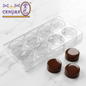 Moule à chocolat professionnel Tangba en polycarbonate sur mesure, moule cylindrique à 8 cavités, 275*135mm, certifié FDA LFGB, outil <span class=keywords><strong>de</strong></span> <span class=keywords><strong>pâtisserie</strong></span> - Product Image 1