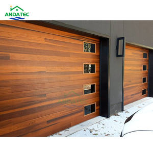 Puerta de Garaje Americana Nueva de Madera Maciza, Puerta de Carruaje de Doble Hoja, Puerta <span class=keywords><strong>Seccional</strong></span> de 8x7, Puerta Manual de Garaje con Bisagras Laterales, Puertas Plegables Deslizantes - Product Image 1