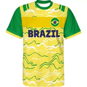 T-shirt de supporter de l'équipe nationale de football de la Coupe du monde, maillot <span class=keywords><strong>personnalisé</strong></span> style Portugal Brésil pour les matchs de football des États-Unis, du Canada et du Mexique - Product Image 5