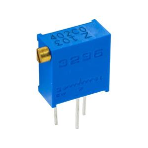 โพเทนชิโอมิเตอร์แบบมัลติเทิร์น 10R รุ่น 3296Z ตัวต้านทานปรับค่าได้ 10 โอห์ม แบบปรับด้านบน ทำจากเซอร์เมท ทริมเมอร์ ทริมพอต <span class=keywords><strong>3296</strong></span> 10R - Product Image 1