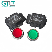 Pièces détachées pour ascenseurs TAYEE Shanghai TAYEE 24V Bouton-poussoir lumineux LA42PD-11 Bouton plat momentané Pièces de rechange pour ascenseurs