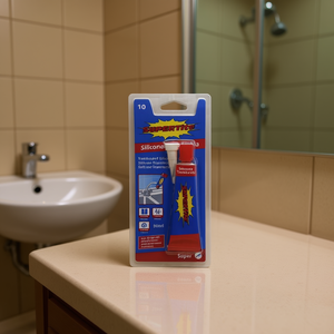 Adesivo siliconico traslucido impermeabile da 30 ml per sigillatura e incollaggio in bagno - Product Image 3