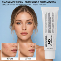 Crème Visage Apaisante et Réparatrice Personnalisable 345 Relief à la Niacinamide, Centella Asiatica et Panthénol pour Tous Types de Peau OEM ODM