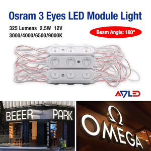 DC12V 2.5W IP67 180 °   Modules LED haute luminosité 3 LED pour enseignes lumineuses - Product Image 3