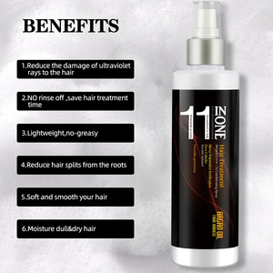 Traitement capillaire à la <span class=keywords><strong>kératine</strong></span> 11-en-1 en gros : Huile capillaire revitalisante sans rinçage et <span class=keywords><strong>spray</strong></span> brillant pour <span class=keywords><strong>cheveux</strong></span> - Product Image 2