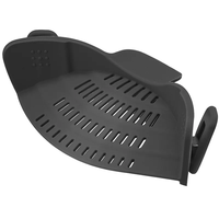 Passoire à spaghetti en silicone de 9 "* 3.1" * 2 "Passoire à pâtes de cuisine à clipser pour tous les pots et bols pour un usage domestique