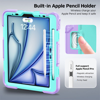 Étui pour tablette avec sangle de poignet rotative à 360° et bandoulière réglable pour iPad Air 11 2024/2025/2026