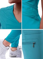 Uniformes d'hôpital personnalisés bleu sarcelle Jogger élastique de confort femmes gommage pantalon cargo uniformes médicaux Joggers soins infirmiers gommages