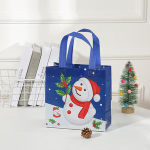 Bolsa de almacenamiento Bolsa de compras de almacenamiento de regalo plegable no tejida Bolsa impermeable Regalo promocional de Navidad Diseño novedoso - Product Image 3