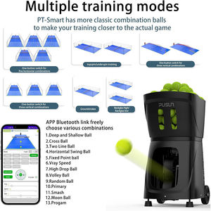 Macchina Lanciapalle Professionale Fivek Pusun PT-Smart Pro per <span class=keywords><strong>Tennis</strong></span> e Padel, Compatibile con Velocità 20-120 km/h, Distanza 26 m, Spin, Lob, Lancio Casuale - Product Image 4