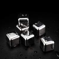 Cubes de glace carrés réutilisables en acier inoxydable de qualité alimentaire - Accessoires de bar écologiques pour rafraîchir le vin