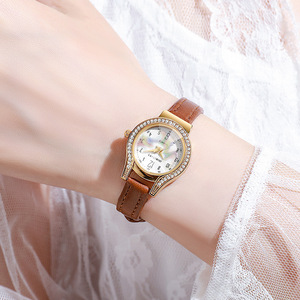 Women Quartz Watch Easy to Read Arabic <strong>Numerals</strong> Simple Small Dial Leather Strap Lady Delicate Reloj <strong>De</strong> Mujer Montre Femme - Product Image 2