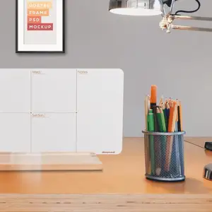 Meja perencanaan mingguan akrilik Desktop Dry Erase Board kalender untuk melakukan daftar papan putih
