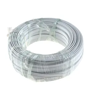 6mm 8mm width 500meters per roll White color double wire plastic twist tie for bread bag packaging