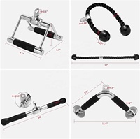 Câble de fixation antidérapant personnalisé en usine, barre de câble Triceps, corde de traction, accessoire de gymnastique, équipement de Fitness
