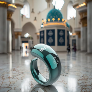 Reloj Despertador con Anillo Tasbeeh SQ976, Recordatorio de Oración, Contador de Oraciones, Carga Inalámbrica, Tamaños Ajustables - Product Image 4