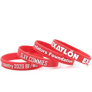 Pulseras Deportivas Personalizadas Promocionales de Silicona de 12 mm con Logotipo Inyectado en Tinta para Festivales - Product Image 3