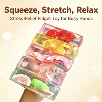 Bandes de gel transparentes faites à la main, jouets souples, jouets à presser en gelée hautement transparents, jouets anti-stress, vente en gros
